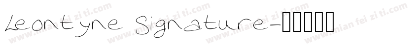 Leontyne Signature字体转换